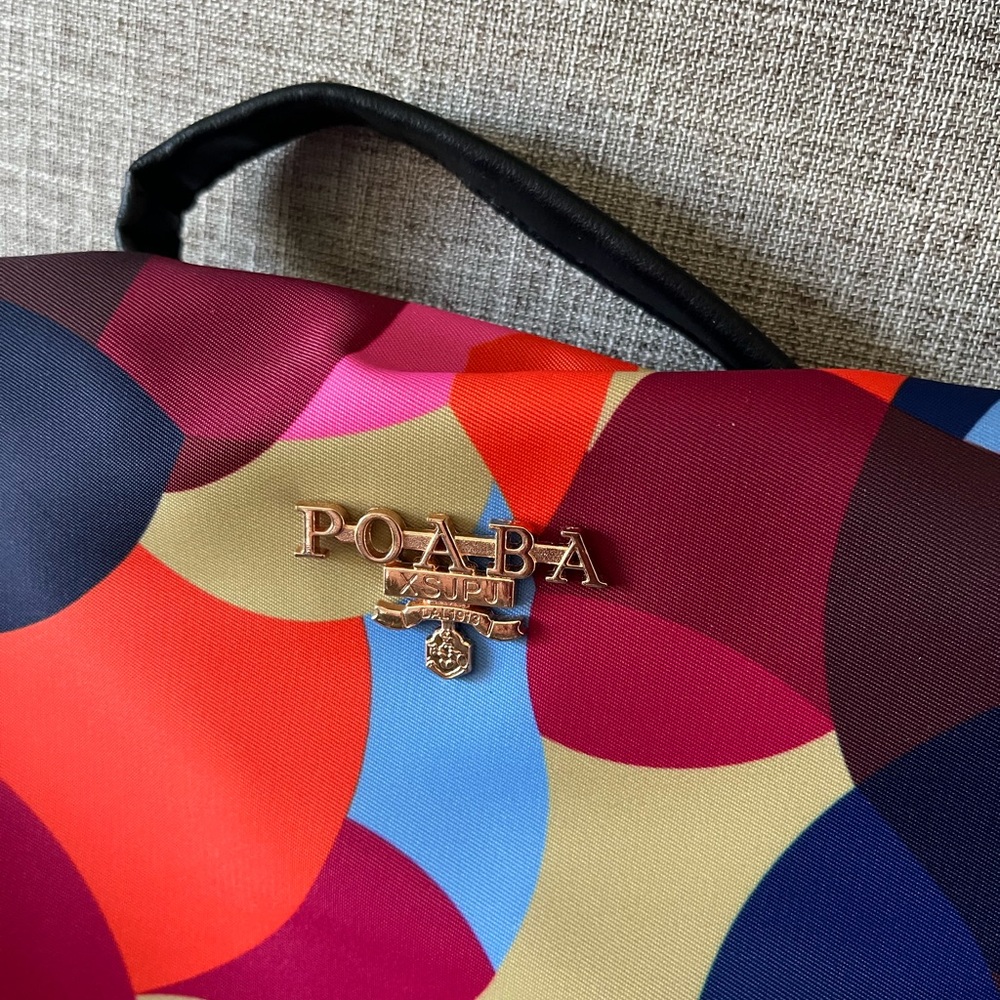 Multicolor POABA Geometric Backpack - Picture 2 of 8
